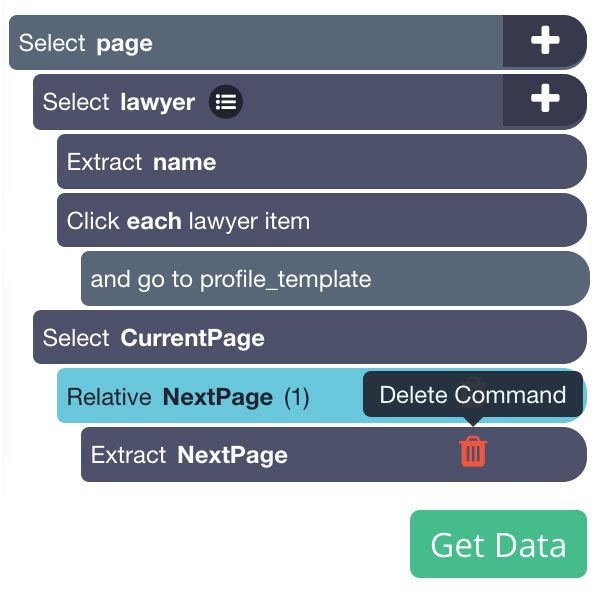 deleting the extract command for NextPage