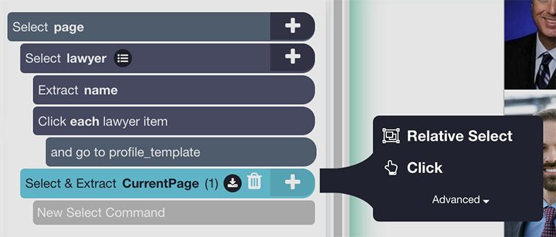 adding Relative Select command on CurrentPage selection