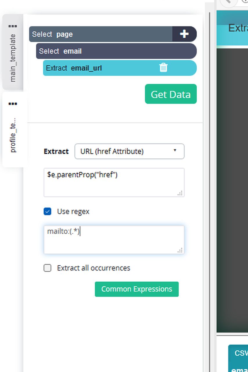 using mailto regex for cleaning up the email extraction