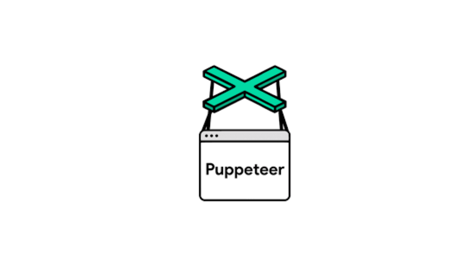 the logo of Puppeteer library