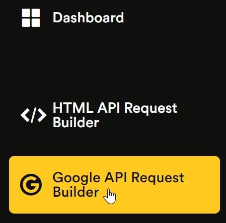 Google API Request Builder for Scrapping